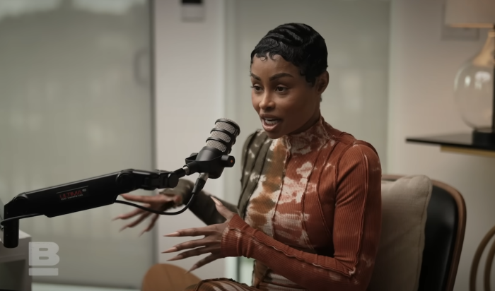 Ex-reality star Blac Chyna, who goes by her birth name Angela White, speaks on 'The Deep End With Lacrae' podcast in May 2024.