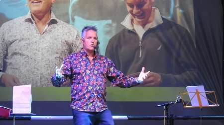Steve Legg performs his comedy magic presentation on May 18, 2019.
